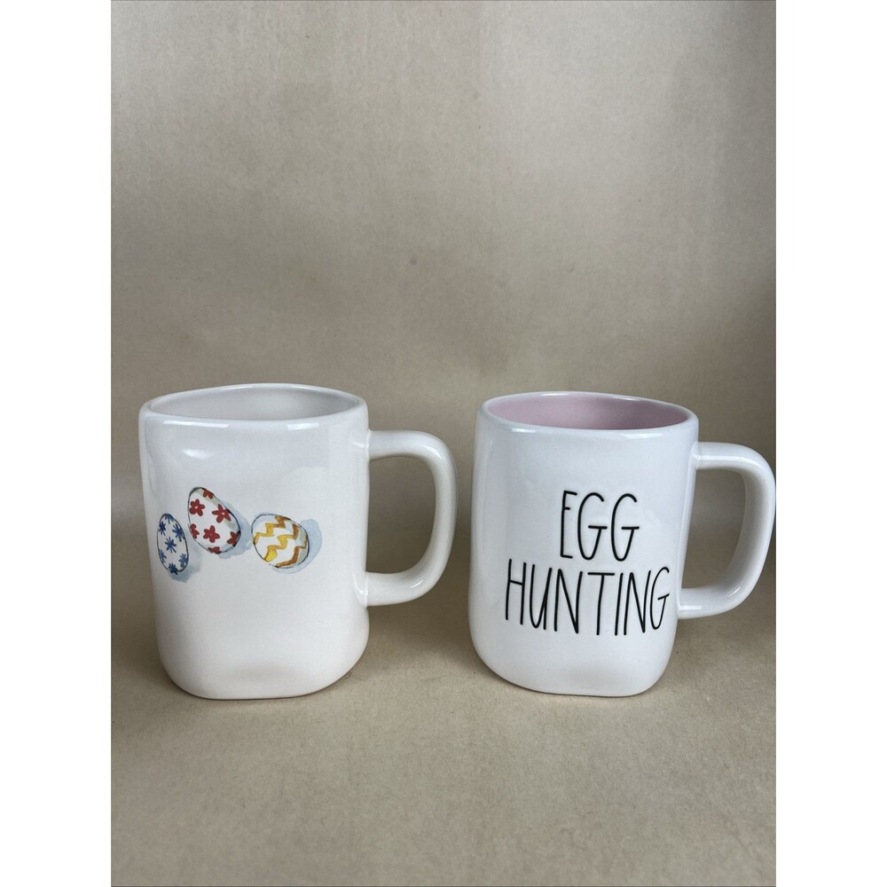 Rae Dunn Artisan Magenta EGG HUNTING,Easter eggs Coffee Tea Mug Cup 20 oz Easter